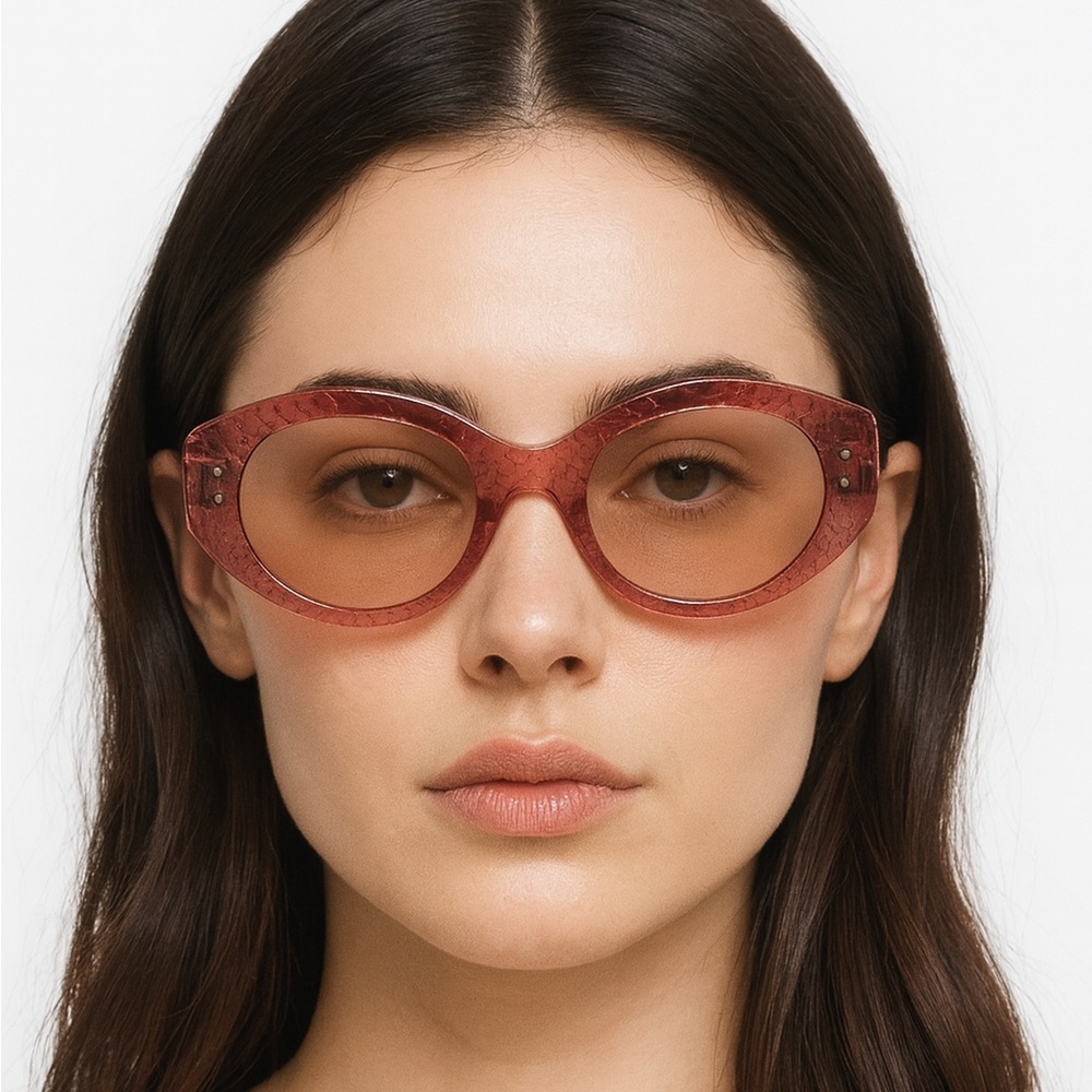 ALAIA PINK OVAL SUNGLASSES AA0026S